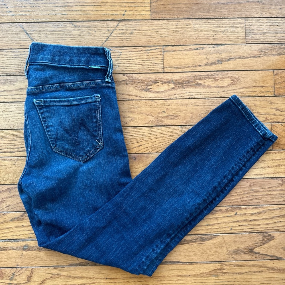 Mother dark wash skinny jeans
